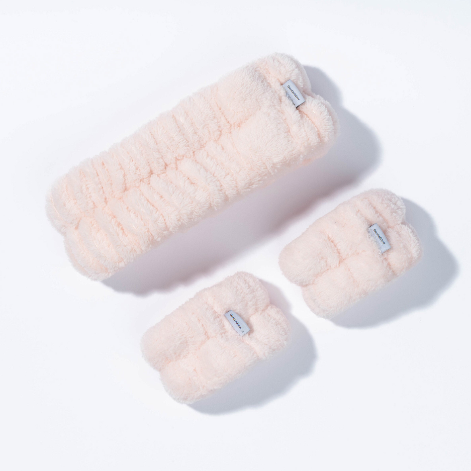 Le nuage GentleGlow® - Ensemble bandeau + bracelet nettoyant pour le visage